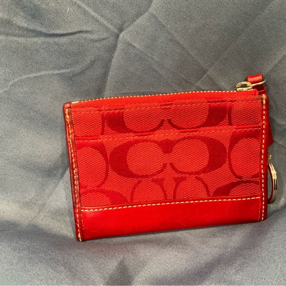 Coach, change purse, like new, red - Picture 2 of 3